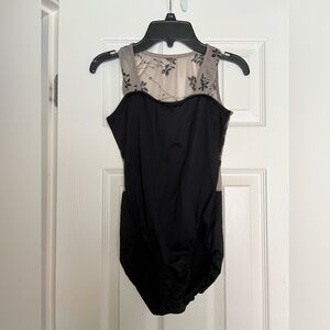 Natalie Dancewear black leotard/bodysuit